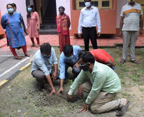 Report on Plantation Drive on ICAR’s 93rd Foundation Day