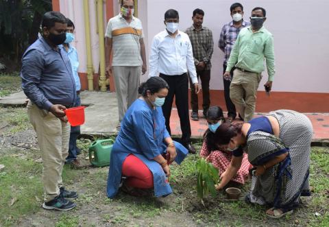 Report on Plantation Drive on ICAR’s 93rd Foundation Day
