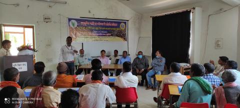 image of Scsp training on demonstration of leaf meal based farm-made aqua-feed preparation and on-farm feeding management image 1