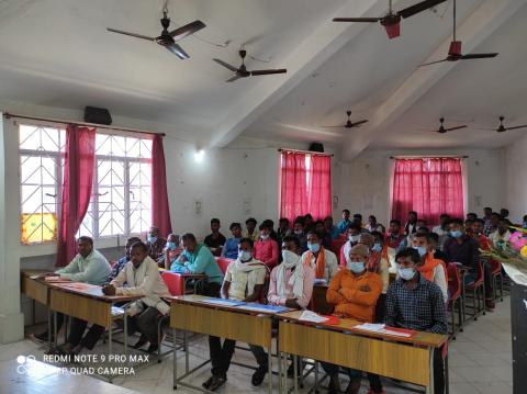 image of Scsp training on demonstration of leaf meal based farm-made aqua-feed preparation and on-farm feeding management image 2