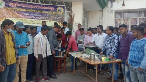 image of Scsp training on demonstration of leaf meal based farm-made aqua-feed preparation and on-farm feeding management image 6