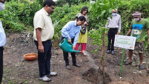 Report on Plantation Drive on ICAR’s 93rd Foundation Day